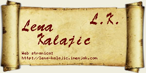 Lena Kalajić vizit kartica